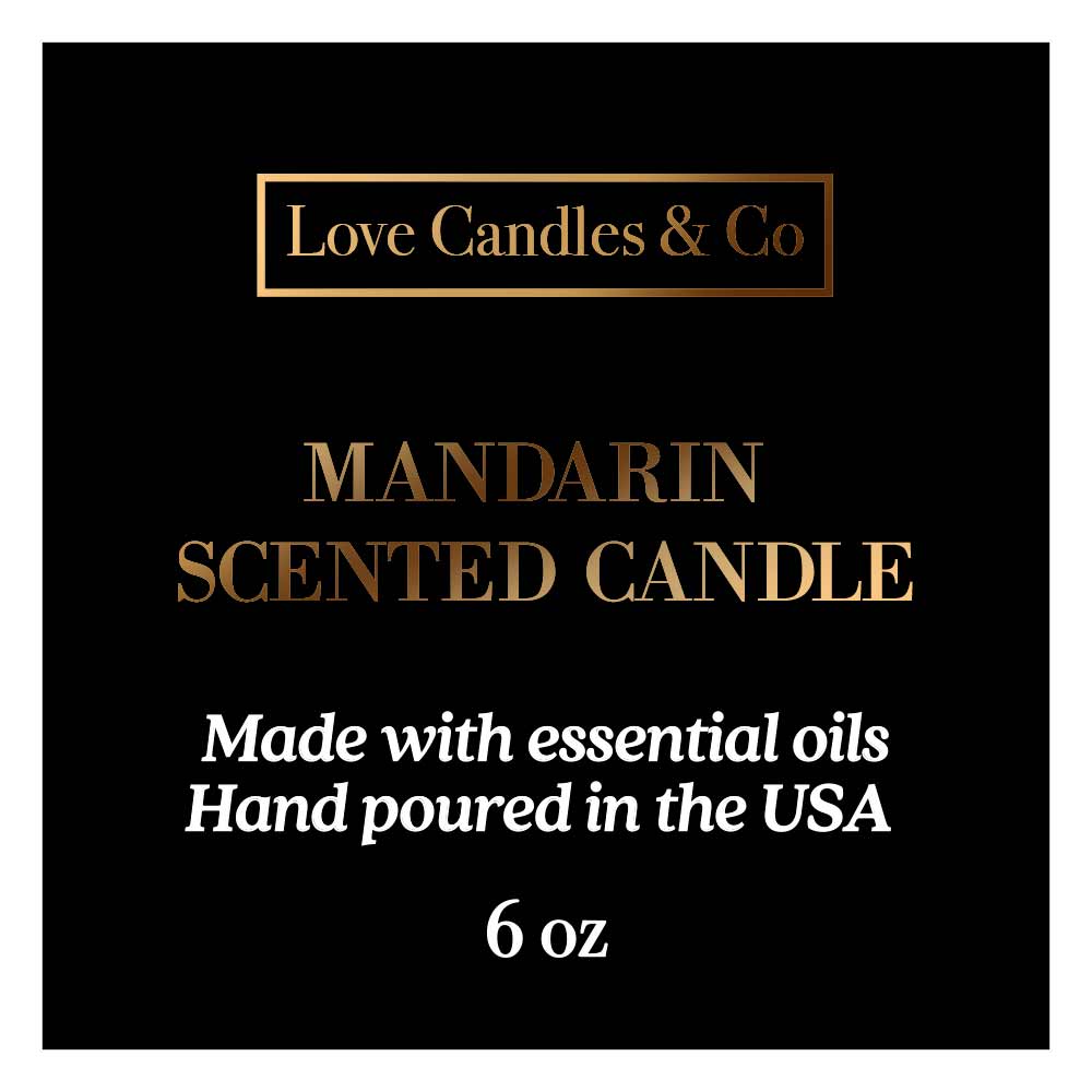 Custom Black Candle Sticker with Gold Foil for Product Labeling - XOXOKristen