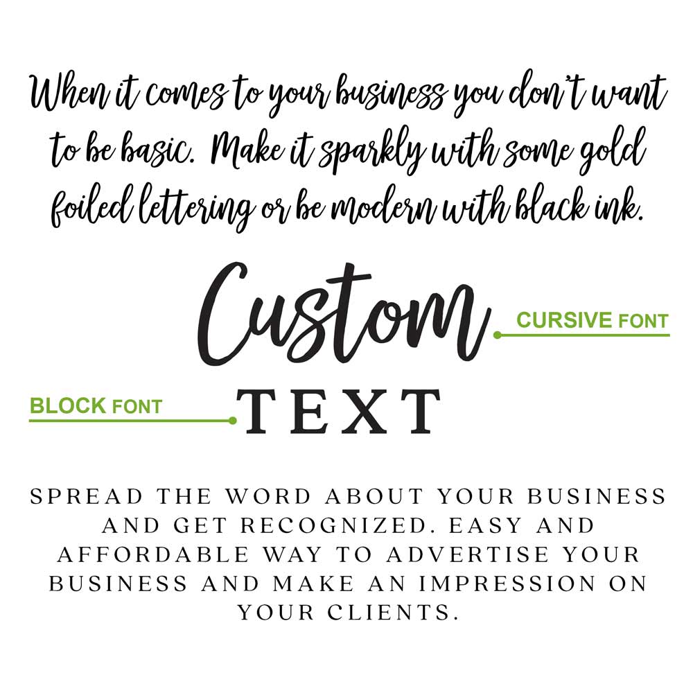 Personalized 2x1 rectangle sticker with custom text in gold foil - XOXOKristen