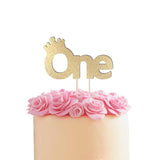 First Birthday One with Crown Cake Topper - XOXOKristen