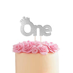 First Birthday One with Crown Cake Topper - XOXOKristen