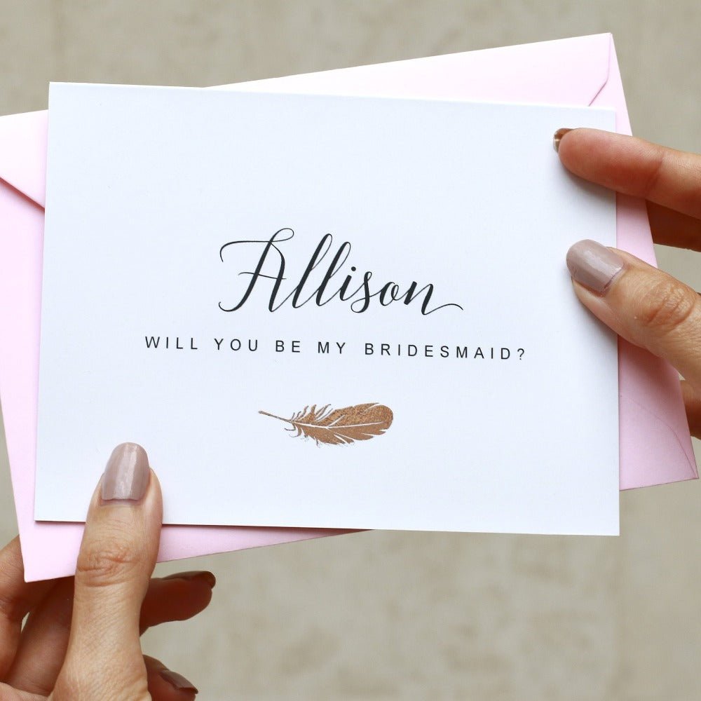Foiled Feather Card - XOXOKristen