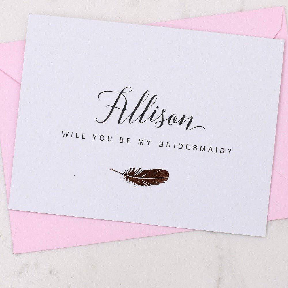 Foiled Feather Card - XOXOKristen