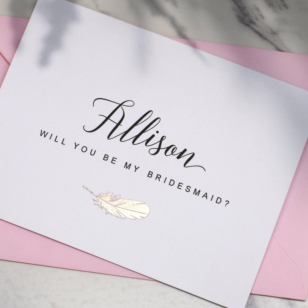 Foiled Feather Card - XOXOKristen