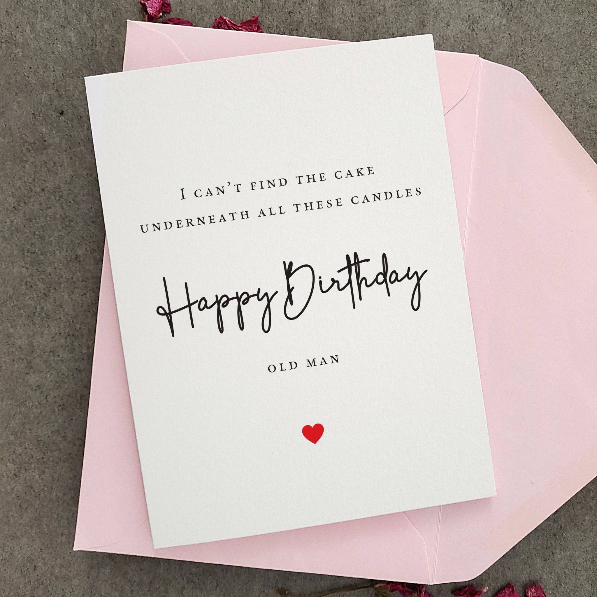 Funny old man Happy Birthday Card - XOXOKristen