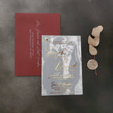 Gold Foil Photo Overlay Wedding Invitation - XOXOKristen