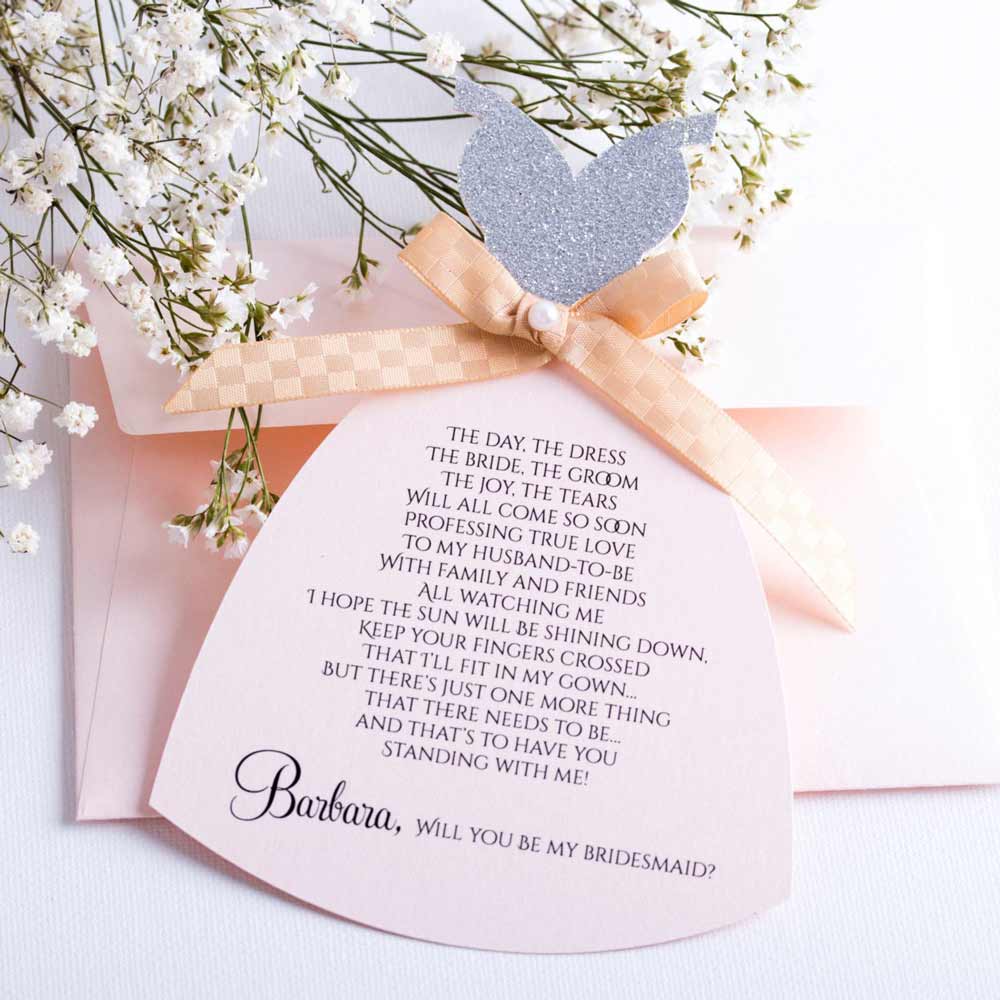 Gown Shaped Proposal Card - XOXOKristen