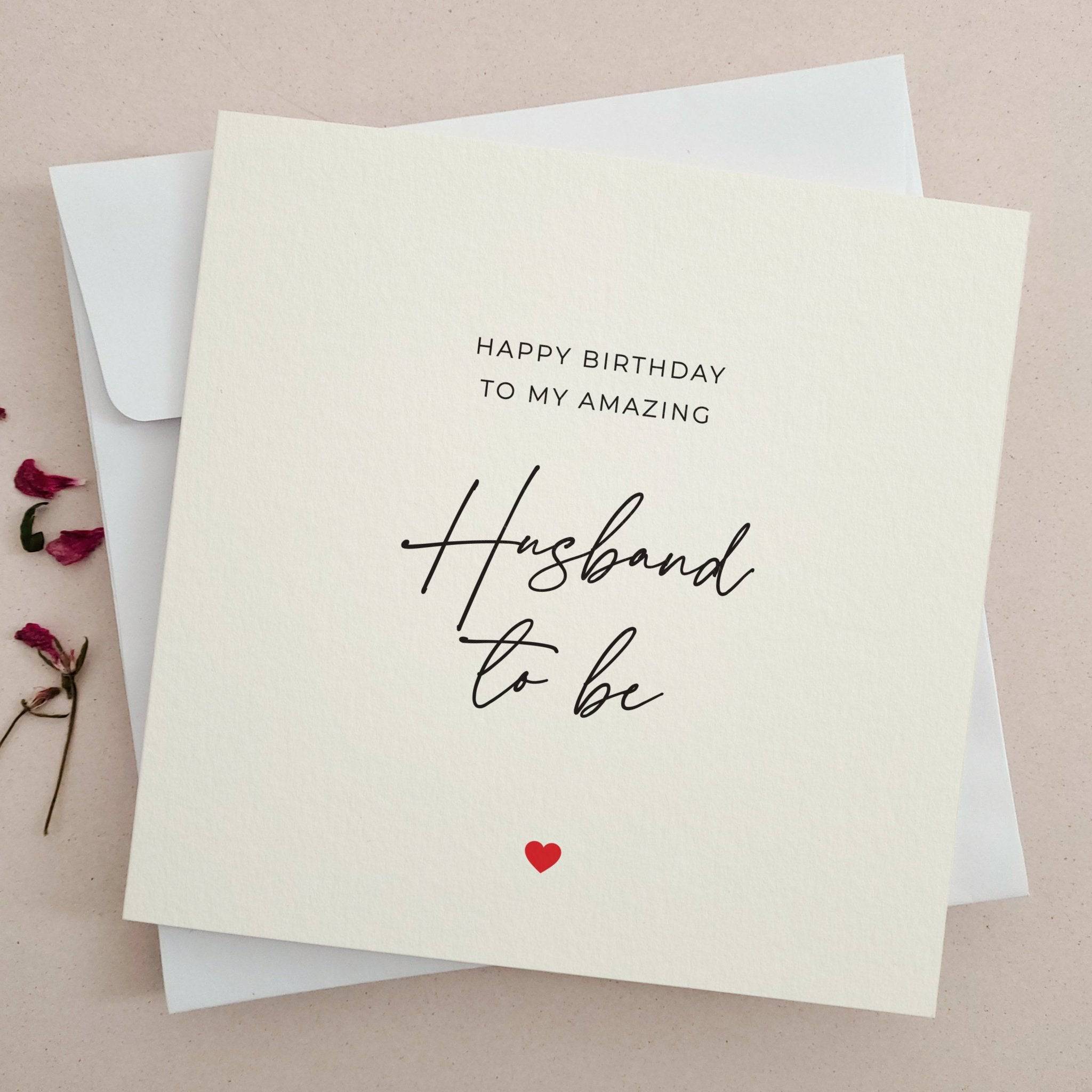 Happy Birthday Card for Husband to be - XOXOKristen