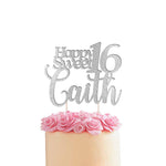 Happy Sweet 16 Cake Topper - XOXOKristen