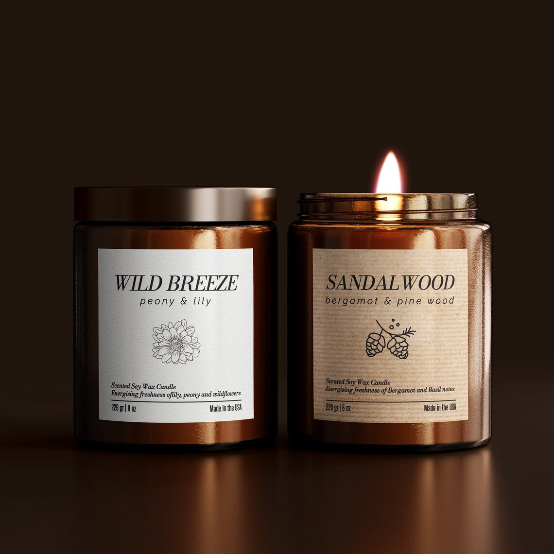 custom kraft candle labeling stickers - XOXOKristen