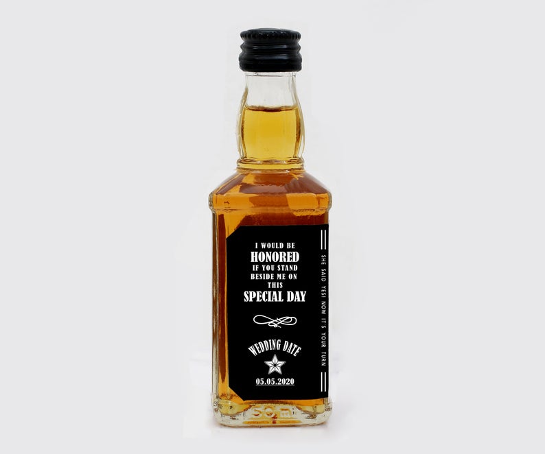 Personalized groomsman proposal whiskey label - XOXOKrsiten