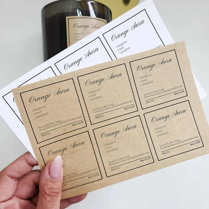 personalized candle labels - XOXOKristen