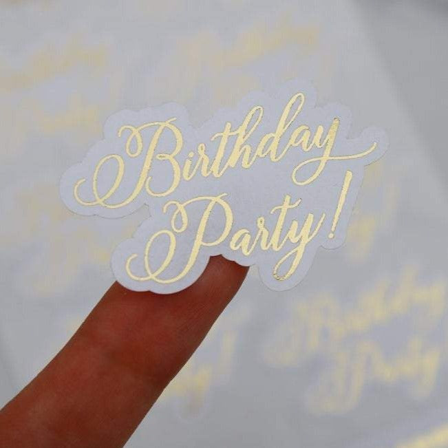 Gold foiled agenda planner sticker Birthday Party - XOXOKristen