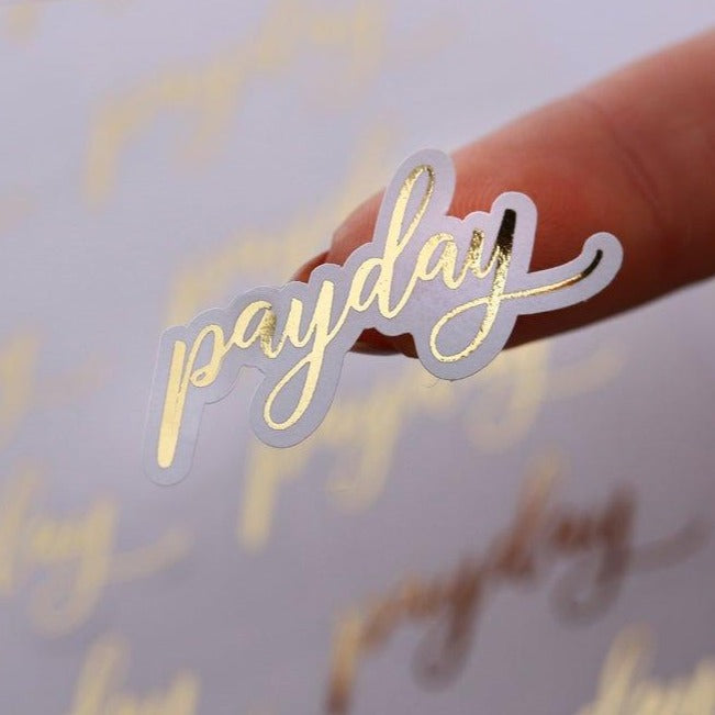 Gold foiled payday planner stickers - XOXOKristen