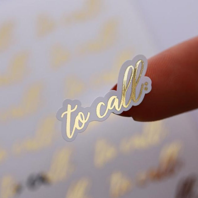 Gold foiled planner sticker To call - XOXOKristen