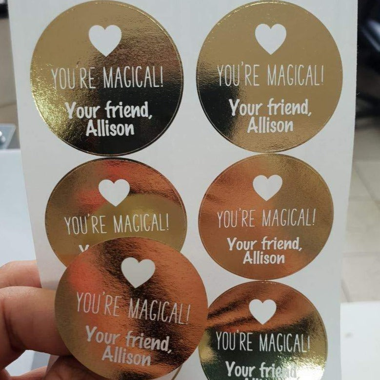 Gold foiled Valentine's day stickers - XOXOKristen