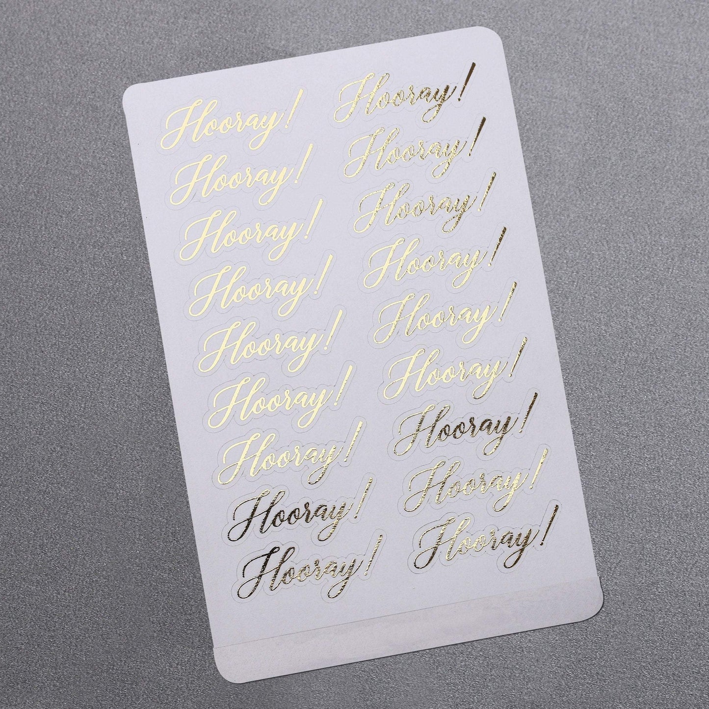 Gold foiled agenda planner sticker Hooray - XOXOKristen