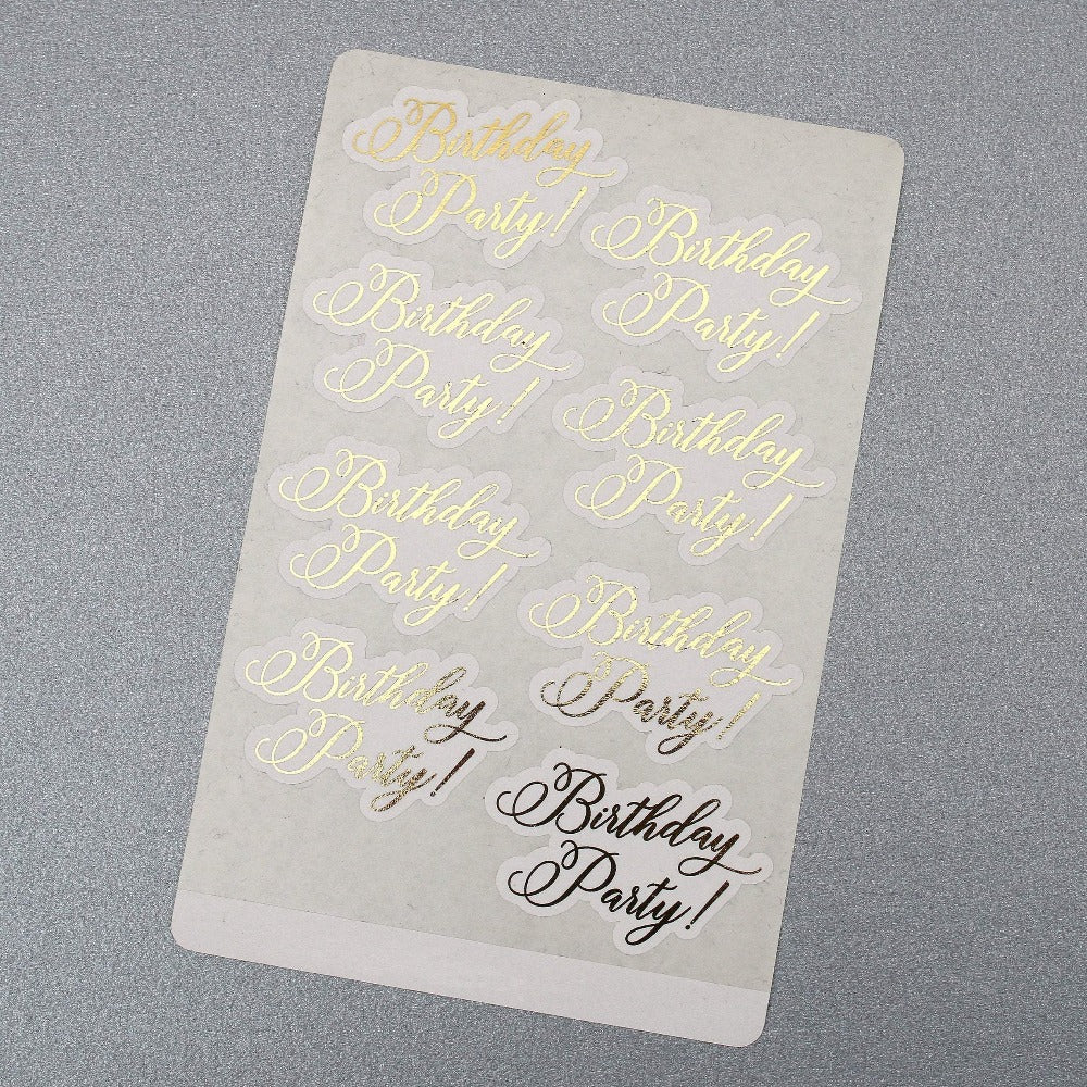 Gold foiled agenda planner sticker Birthday Party - XOXOKristen