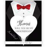 It's Time to Suit Up Groomsman Proposal Wine Label - XOXOKristen