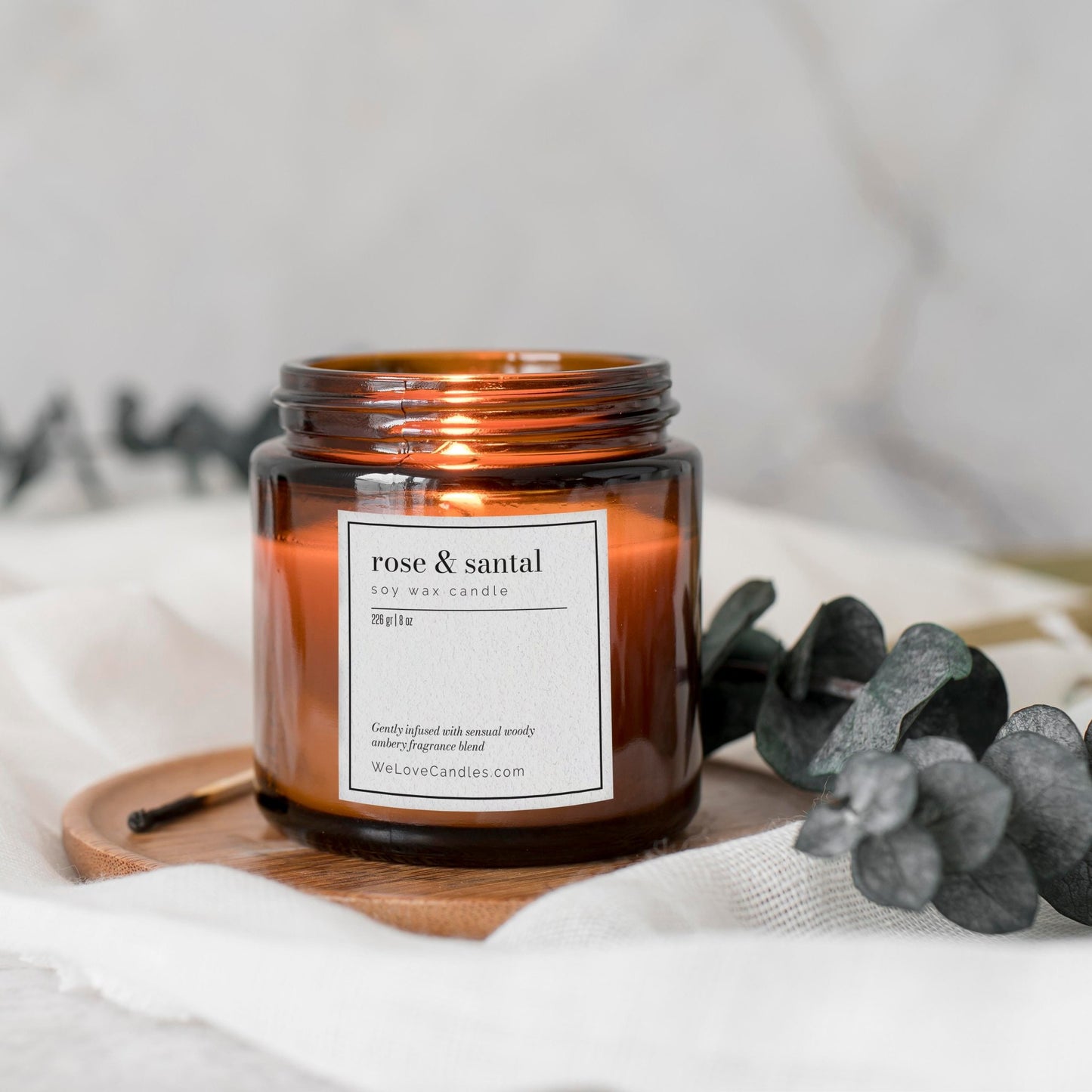 Kraft Candle Stickers with Elegant Frame - XOXOKristen