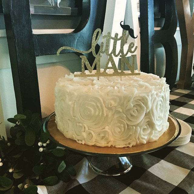 Little Man with Mustache Cake Topper - XOXOKristen