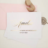 Luxury Will you be my Bridesmaid Proposal Card - XOXOKristen
