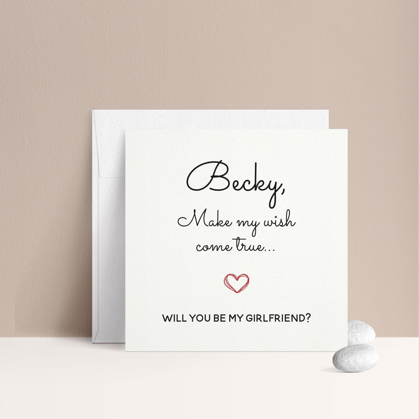 Make my Wish Come True Girlfriend Proposal Card - XOXOKristen