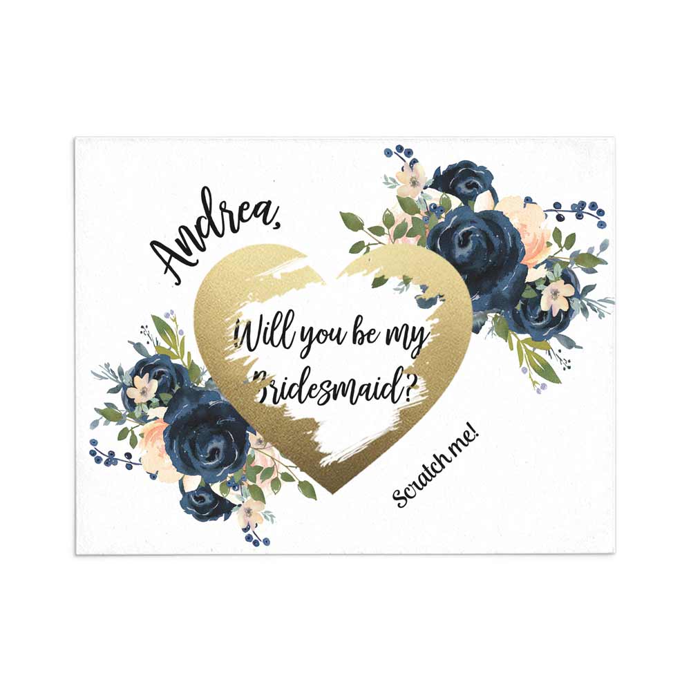 Navy Blue Scratch off Card - XOXOKristen
