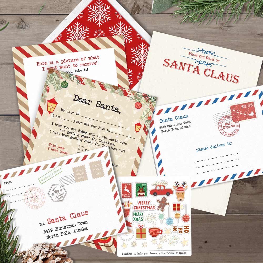 Letter to Santa Claus Christmas kit for kids to write - XOXOKristen