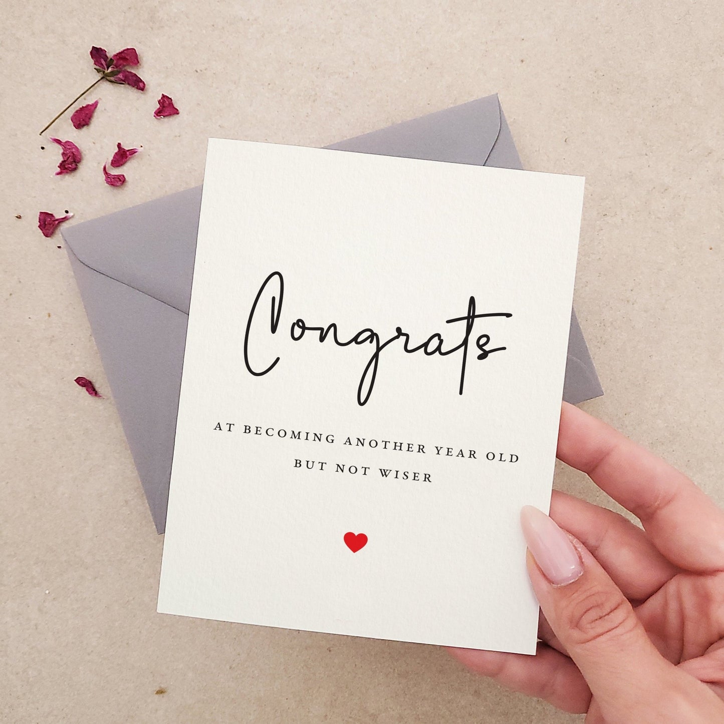 Older but not Wiser Birthday Card - XOXOKristen