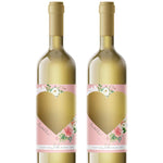 Pink Bridesmaid Proposal Wine Label with Scratch - off Heart - XOXOKristen