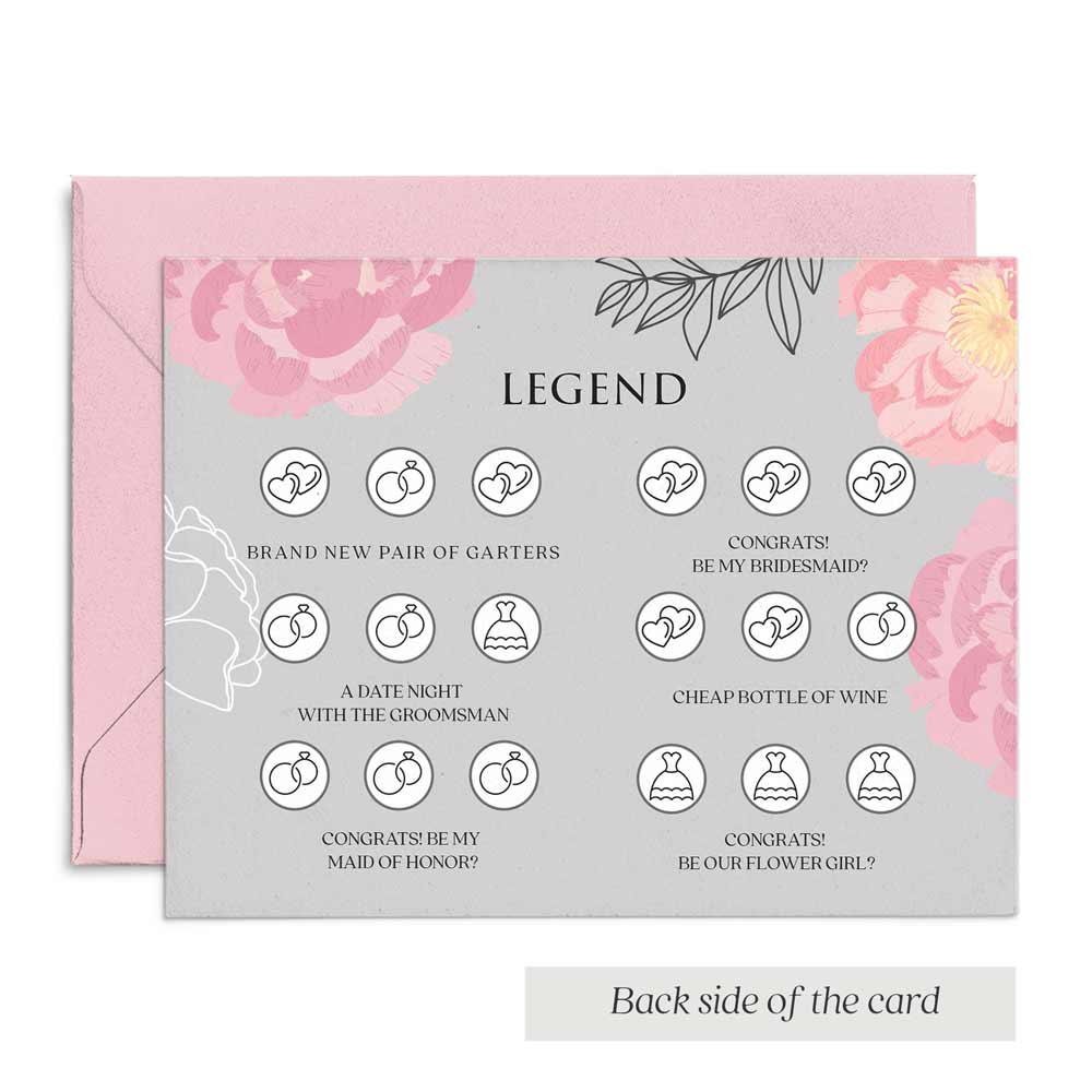 Pink Lottery Card Scratch - off Proposal Card - XOXOKristen