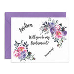Purple Boho Bouquet Scratch off Card - XOXOKristen