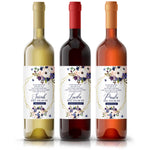 Purple Flowers with Gold Frame Bridesmaid Proposal Wine Label - XOXOKristen