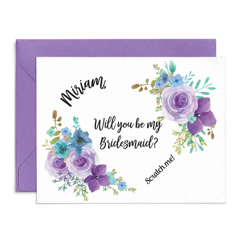 Purple Proposal Card Scratch off Card - XOXOKristen