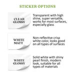 Rectangle Clear Foiled Label with Custom Text - XOXOKristen