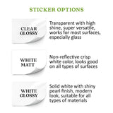 Rectangle Clear Foiled Label with Custom Text - XOXOKristen