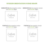 Rectangle Clear Foiled Label with Custom Text - XOXOKristen