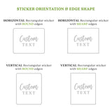 Rectangle Clear Foiled Label with Custom Text - XOXOKristen