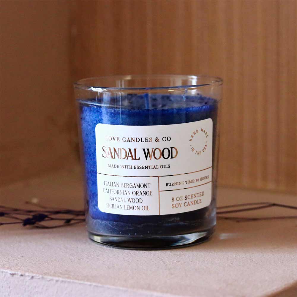 Rectangle Personalized Gold Foiled Candle Label - XOXOKristen