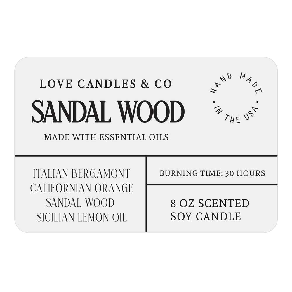 Rectangle Personalized Gold Foiled Candle Label - XOXOKristen