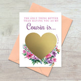 Scratch - off Bridesmaid Proposal Card for Cousin - XOXOKristen
