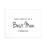 Simple Best Man Proposal Card - Your Service as Best Man is Requested - XOXOKristen