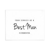 Simple Best Man Proposal Card - Your Service as Best Man is Requested - XOXOKristen