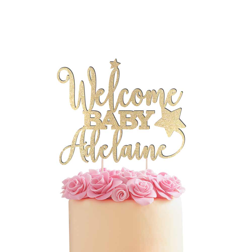 Stars Welcome Baby Cake Topper - XOXOKristen
