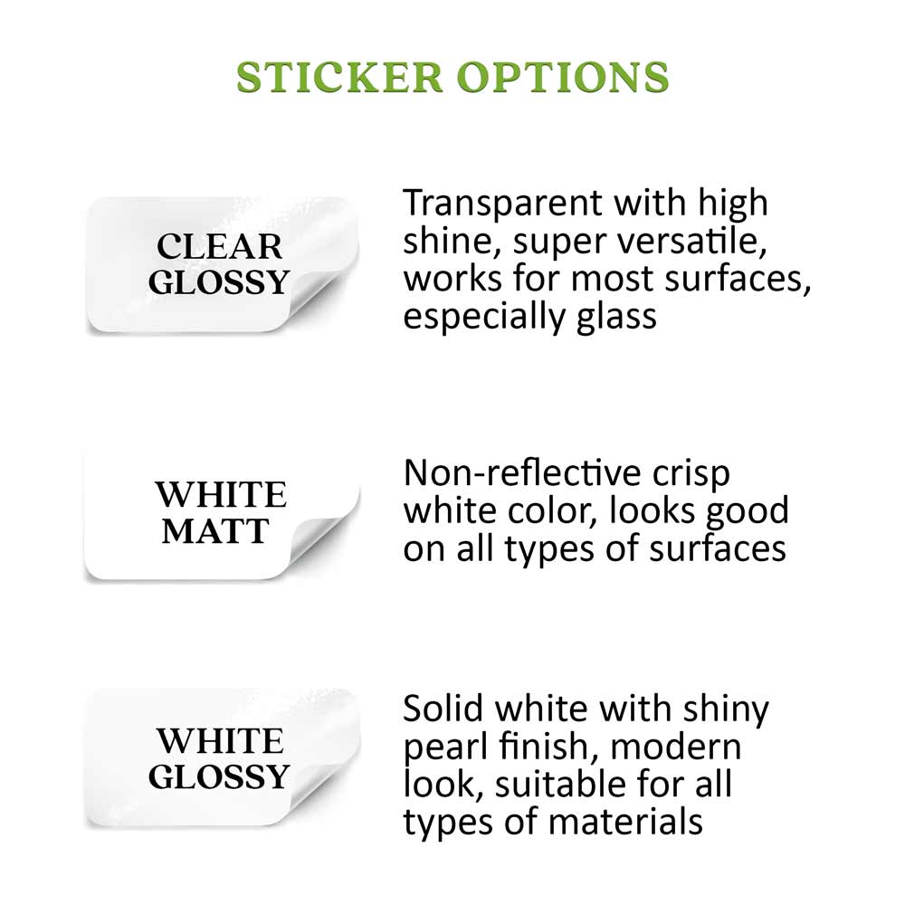 Rectangle 2x1 Inches Clear Foiled Label with Custom Text