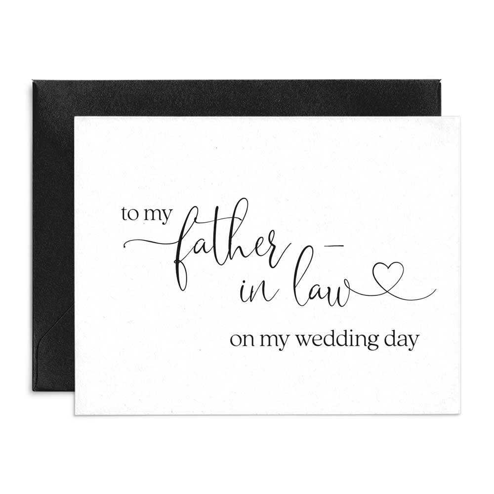 To my Father in Law Wedding Note Cards - XOXOKristen