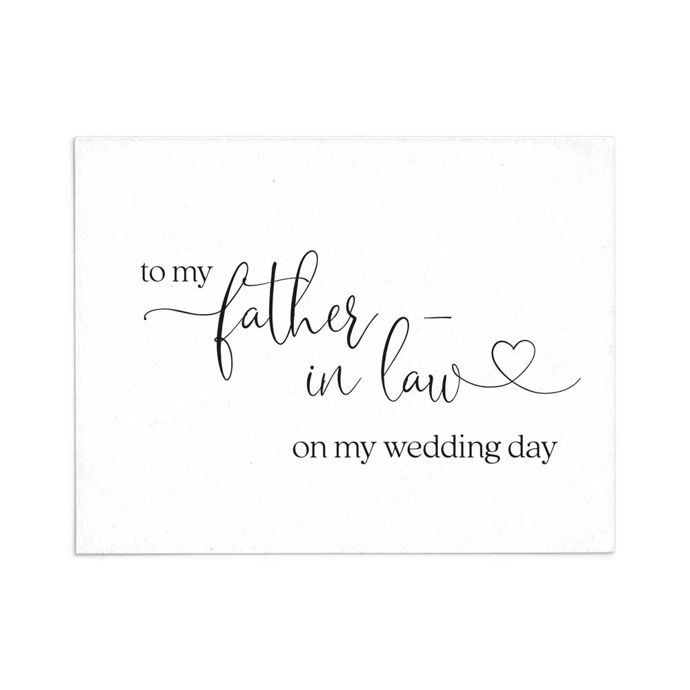 To my Father in Law Wedding Note Cards - XOXOKristen