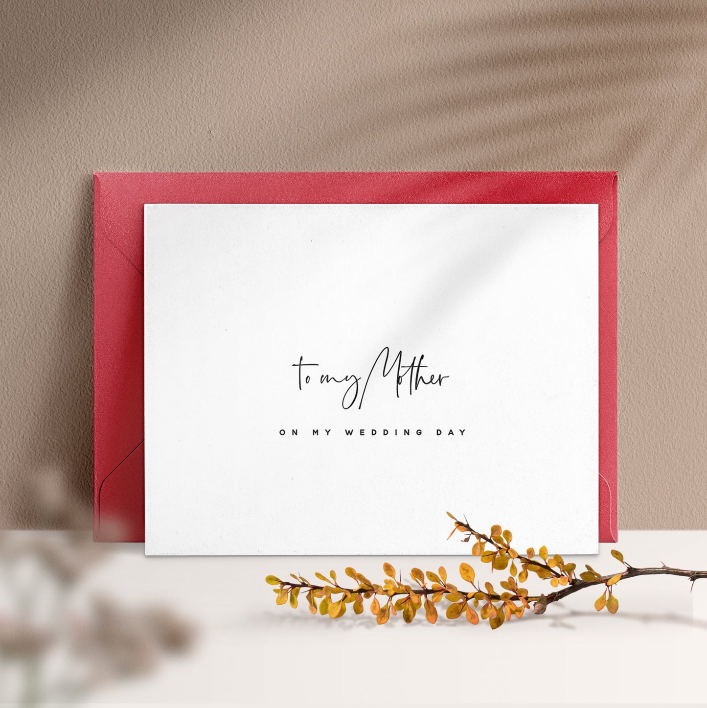 To my Mother on my Wedding Day Card - XOXOKristen