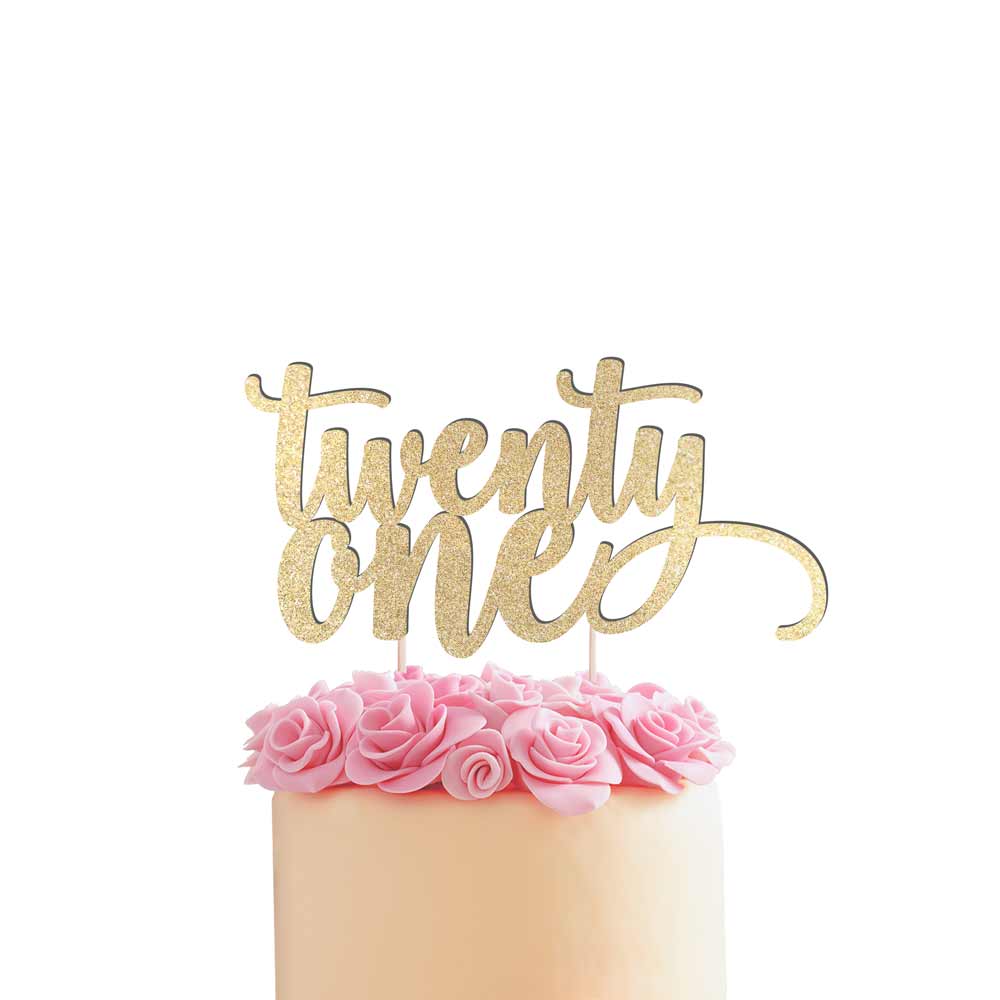 Twenty One Cake Topper - XOXOKristen