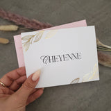 White and Gold Will you be my Bridesmaid Proposal Card - XOXOKristen